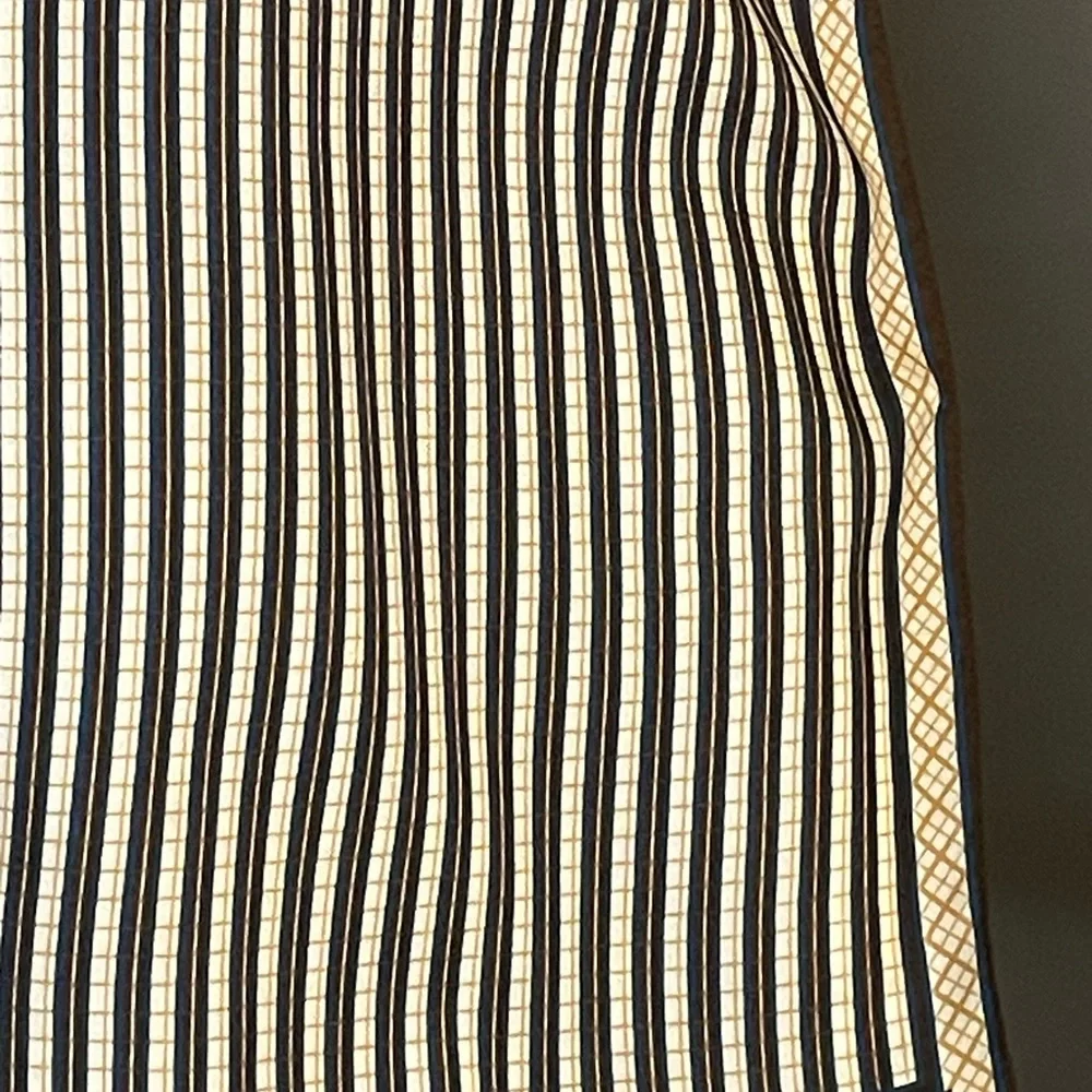 Vintage 70s Mr Emperor Striped Poly Scsrf 22 In Sq Excellent Condition
